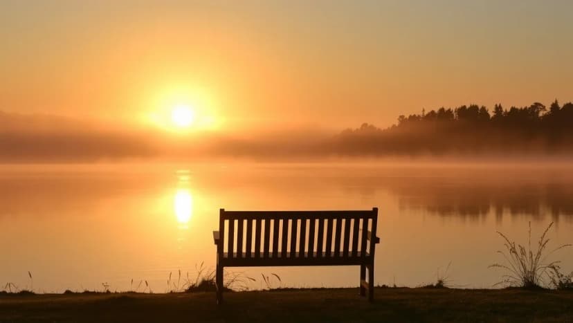 När första ljuset brinner på morgonen